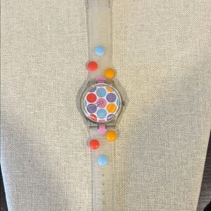 Swatch 2004-2005 Colorful Polka Dot Watch - needs new battery